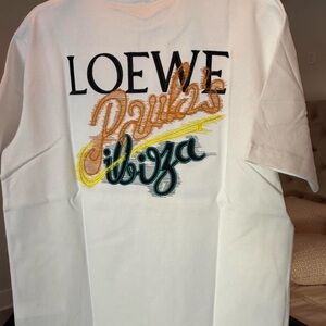 Loewe White T-Shirt with Colorful Ibiza Design